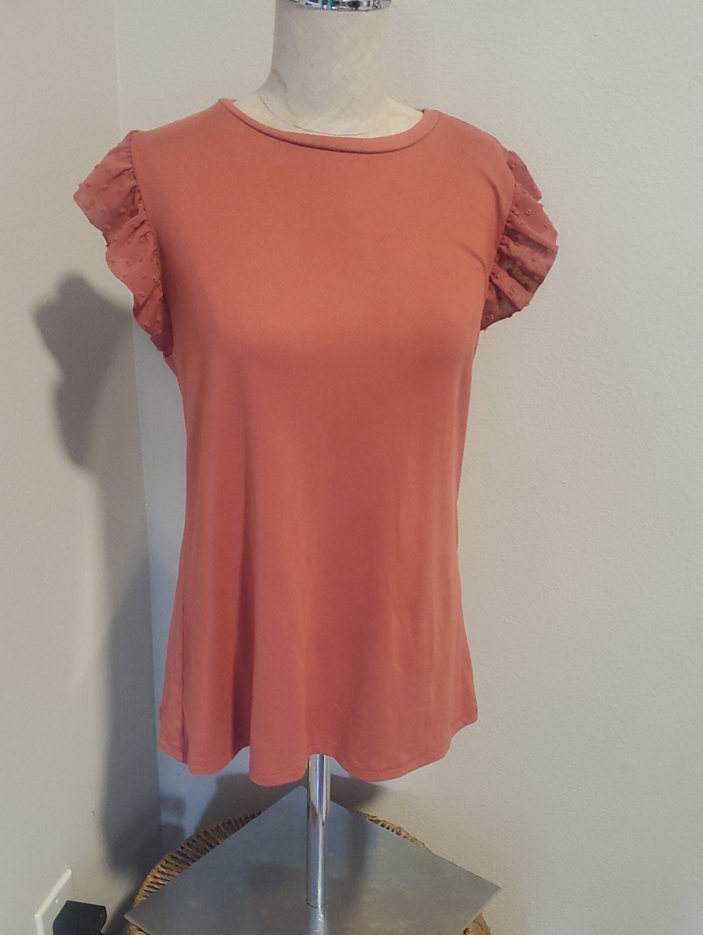 Women's Coral Flutter Sleeve Tee